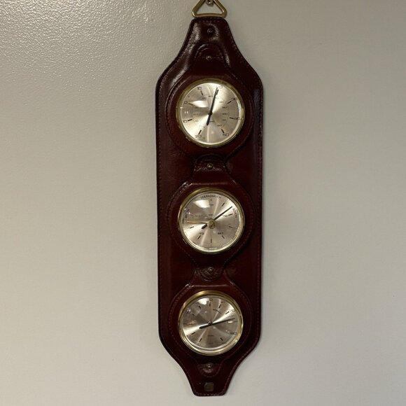 Vintage Pico Bello Weather Station German Barometric Temperature Hydrometer MCM - Picture 7 of 16